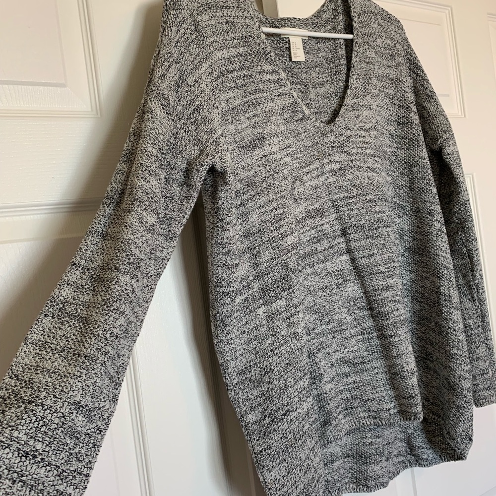 Black and White Knit Sweater